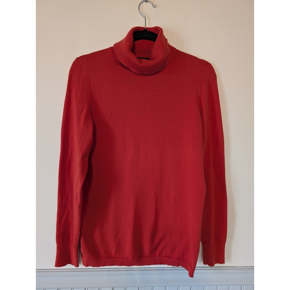 Talbots Turtleneck Sweater Size Small Red Preppy Quiet Luxury Grandmillennial